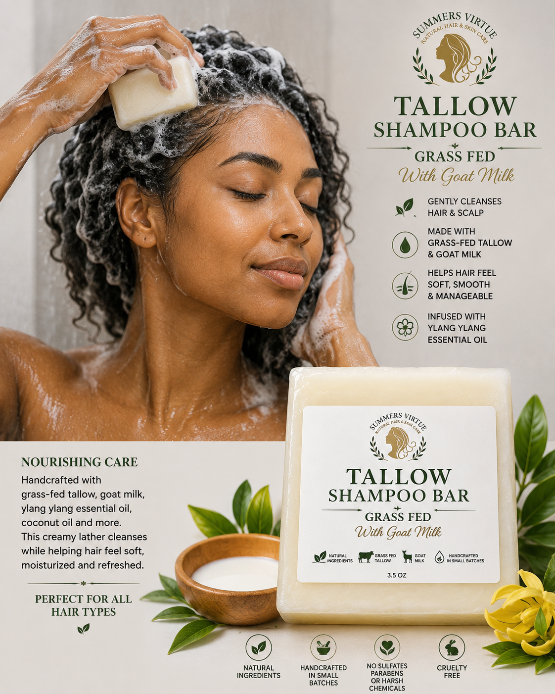 Tallow Shampoo Bar